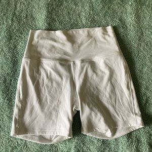 Lululemon white biker shorts